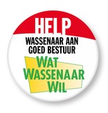 75mm button met speld.