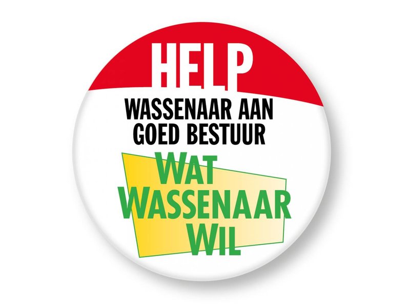 75mm button met speld.