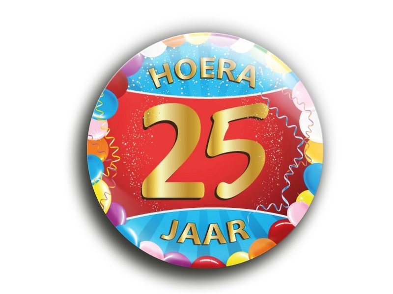 Jubileum Button met jaartal naar keuze