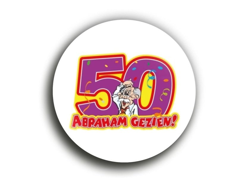 Button Abraham 50 Jaar