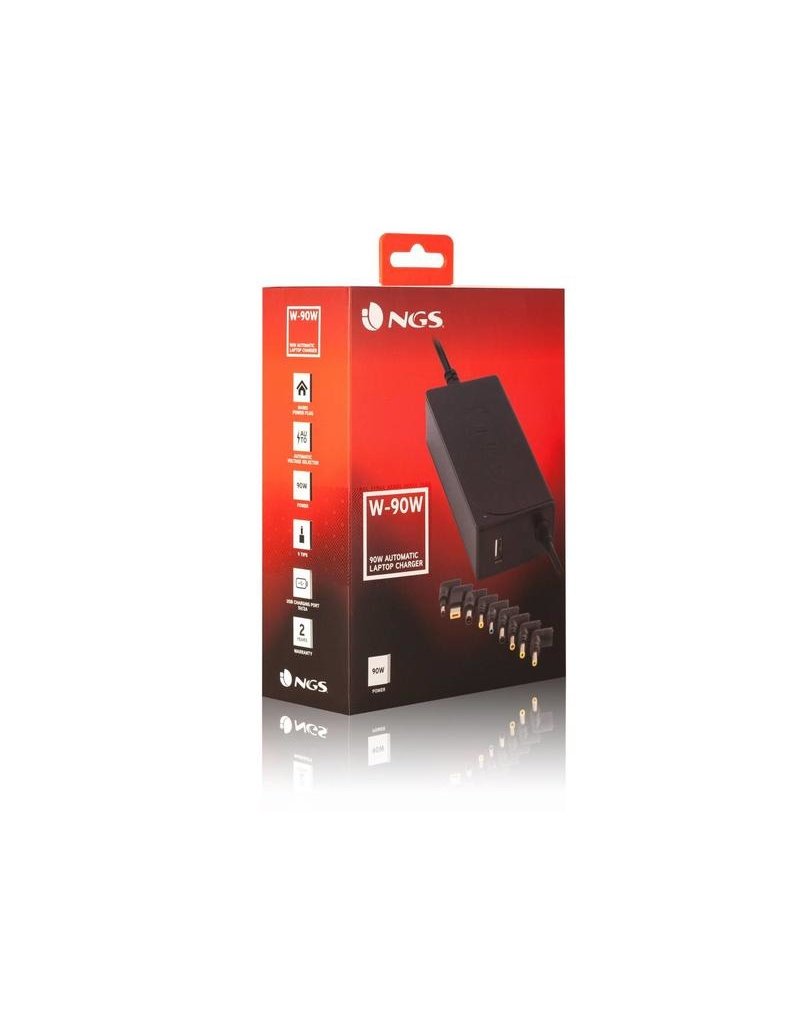 NGS NGS 70W - Universele laptop / notebook  adapter - 70 Watt - 10 tips
