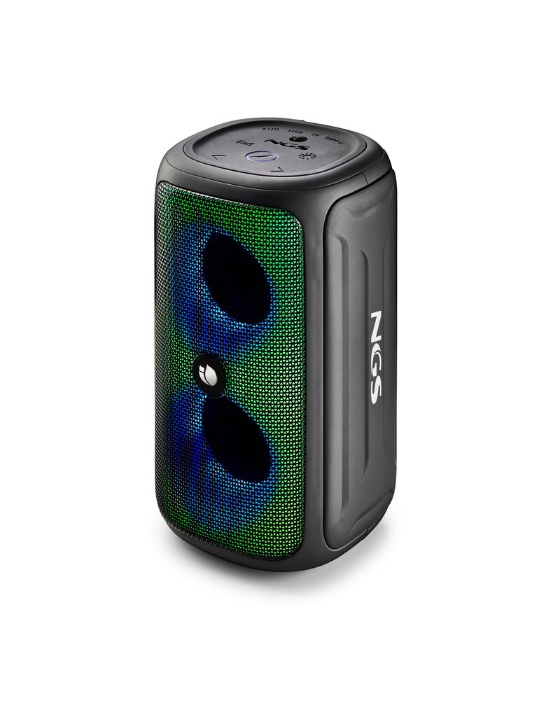 NGS NGS ROLLER BEAST, 32 W, Draadloze Speaker bluetooth, 10 m, USB Type-A, USB Type-C, Draadloze stereoluidspreker, Zwart, IPX5 WATERBESTENDIGE BT-LUIDSPREKER 32W- BT/USB/TF/AUX IN - TWS