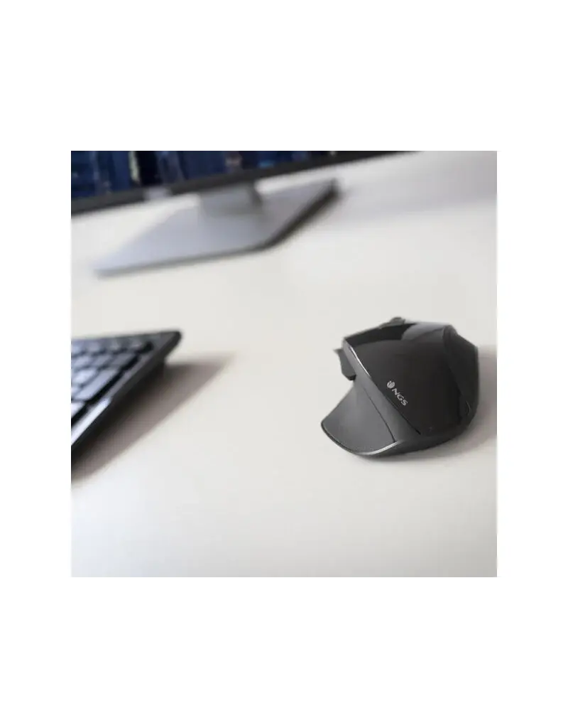 NGS NGS BOW BLACK 5 BUTTONS OPTICAL WIRELESS MOUSE, ERGONOMIC, BIG SIZE