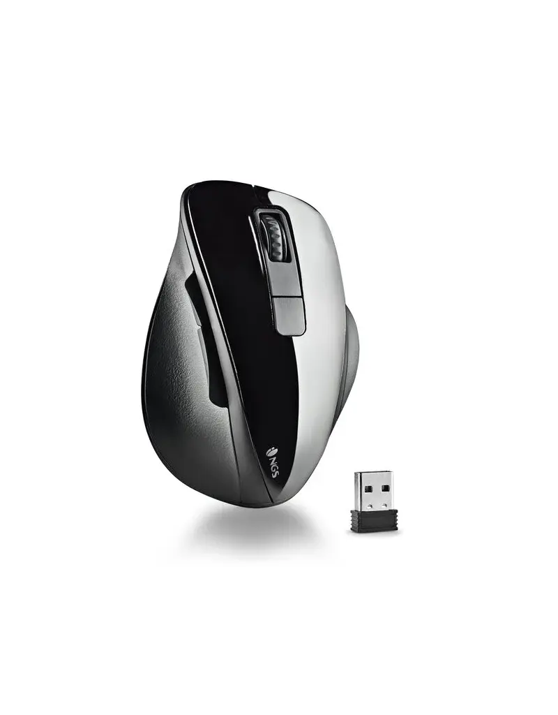 NGS NGS BOW BLACK 5 BUTTONS OPTICAL WIRELESS MOUSE, ERGONOMIC, BIG SIZE