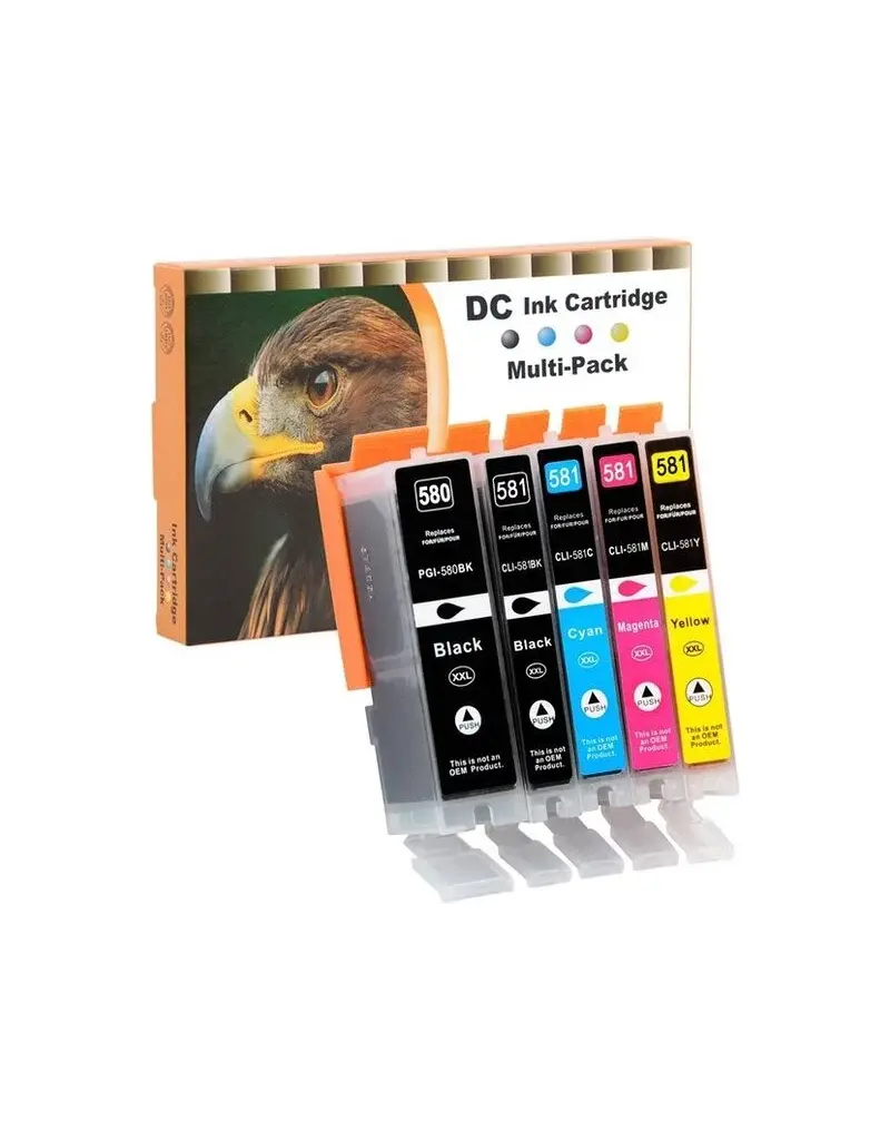 Huismerk Canon PGI-580/CLI-581 - Inkcartridge multipack XL/ Zwart / Cyaan / Magenta / Geel