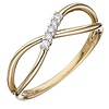 Infinity Ring mit Diamanten aus 585 Gelbgold