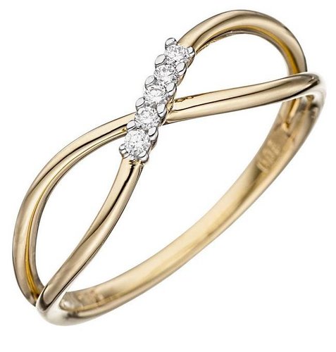 Diamantring Infinity Gelbgold 585