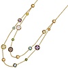 Collier mit Farbedelsteinen Gelbgold 585 teilmattiert