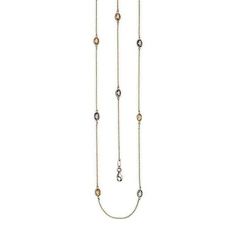 Collier mit Farbedelsteinen Gelbgold 585