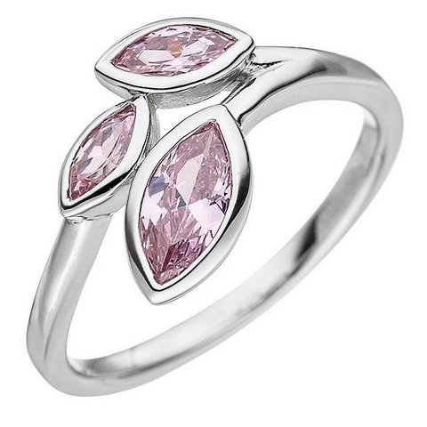 Silber Ring mit Rosa Zirkonia