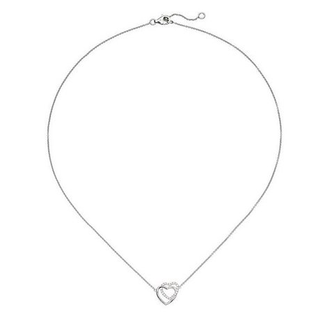 Collier Herzen Zirkonia 925 Sterlingsilber