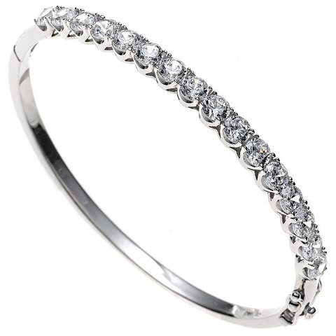 Zirkonia Armreif Sterling Silber 925