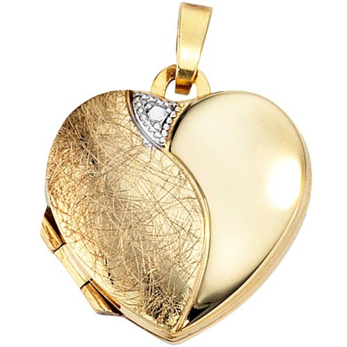 Medaillon Herz Gelbgold 333