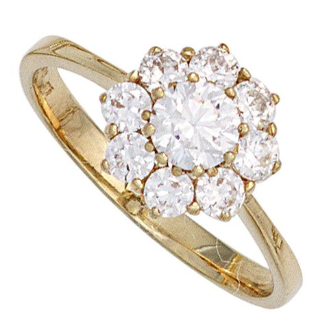 Zirkonia Ring Gelbgold 375