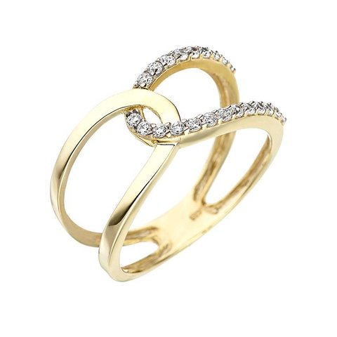 Zirkonia Ring Gelbgold 375