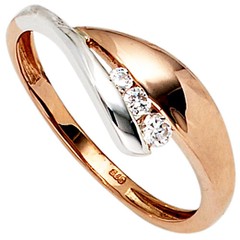 Artikel mit Schlagwort Zirkonia Ring Gold bicolor