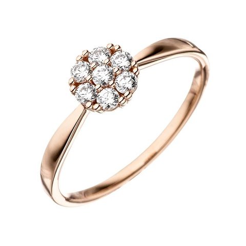 Zirkonia Ring Rotgold 333