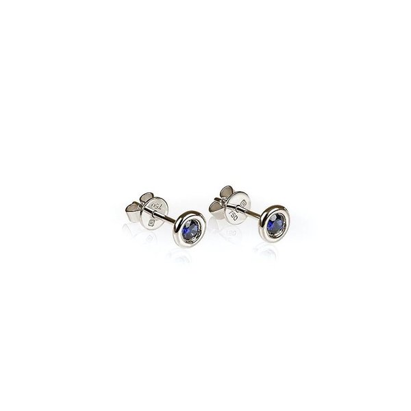 Saphir Ohrstecker aus 750 Weißgold