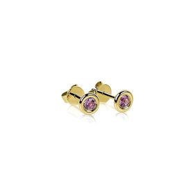  Pink Saphir Ohrstecker 0,29 ct Gelbgold 750