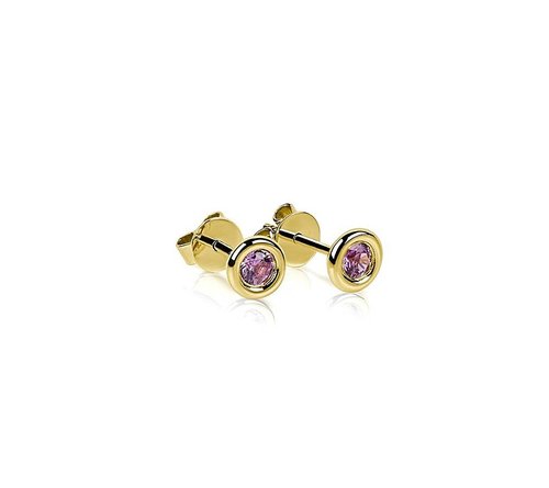 Pink Saphir Ohrstecker 0,29 ct Gelbgold 750