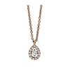 Diamant Collier Illusion Tropfen 0,10 ct aus Rotgold 750 (18 Karat)