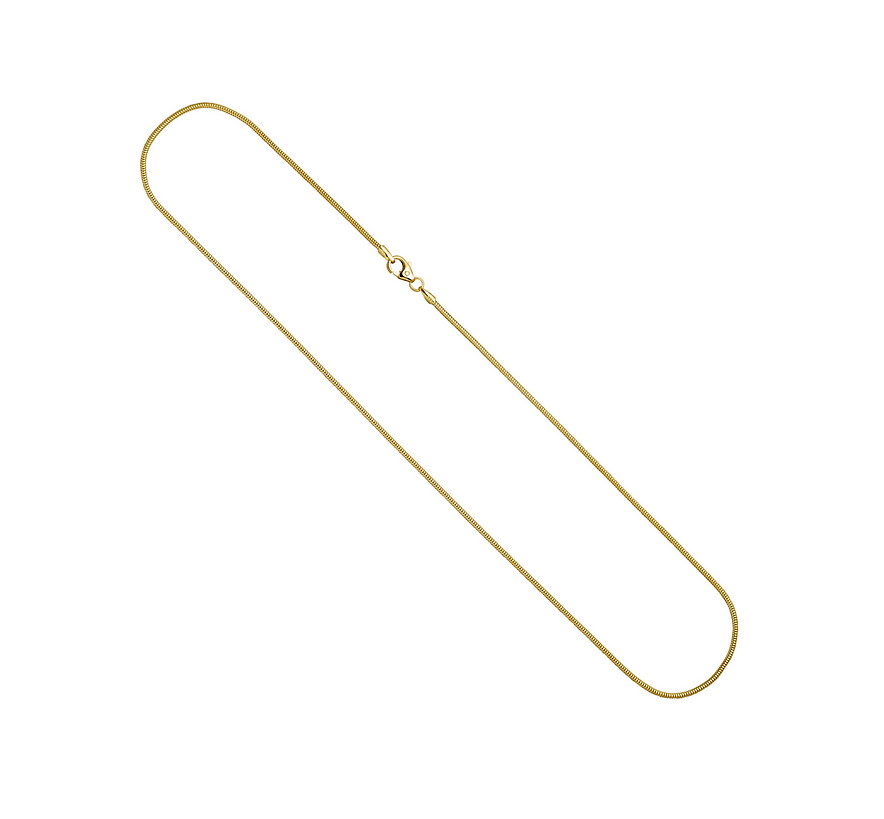 Schlangenkette 1,4 mm Gelbgold 585