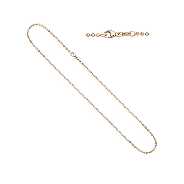 Kugelkette, Halskette 2,0 mm aus 585er Rotgold