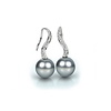 Tahitiperlen-Ohrringe mit Diamanten, 585er Weißgold