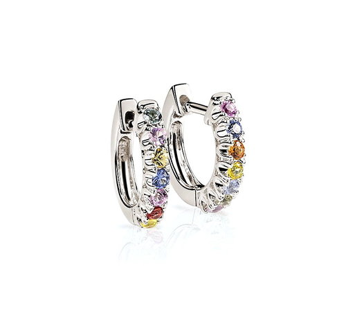 Fancy Saphir Creolen 0,44 ct Weißgold 750