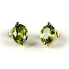 Ohrstecker mit Peridot, 585er Gelbgold