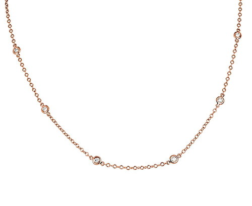 Diamant Collier 0,40 ct Rotgold 750