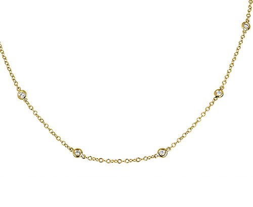 Diamant Collier 0,40 ct Gelbgold 750