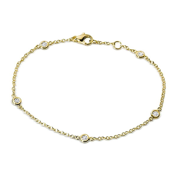  Armband aus 750er Gelbgold mit 0,20 ct Diamanten