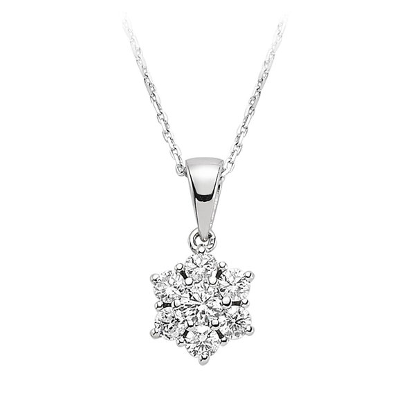  Diamant Collier 0,43 ct , Weißgold 585 (14 Karat)