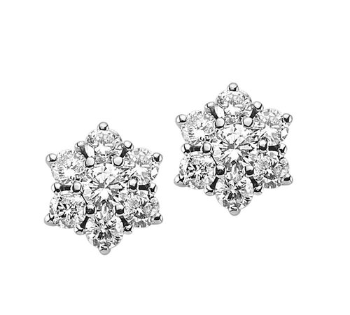 Diamant Ohrstecker 0,85 ct Weißgold 585