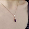 Collier mit Amethyst-Diamant-Anhänger, Rotgold