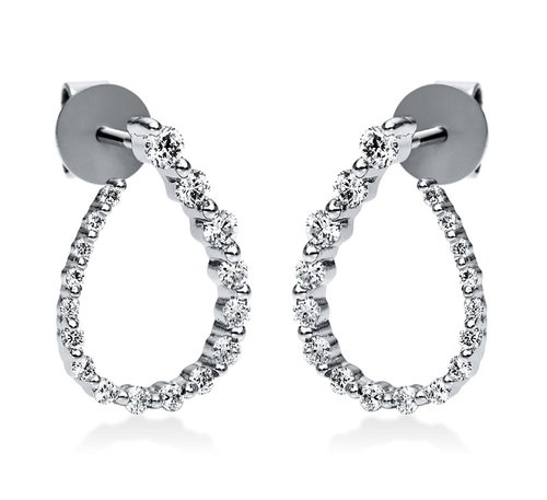 Diamant Ohrringe 0,44 ct Weißgold 750
