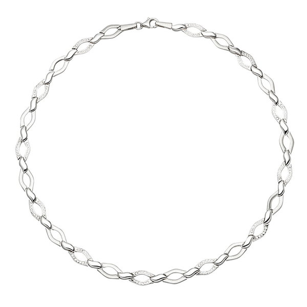  Collier mit Zirkonia, 925 Sterling Silber