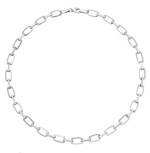 Silber Collier mit Zirkonia