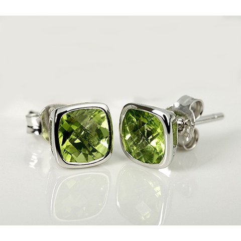 Peridot Ohrstecker Silber 925