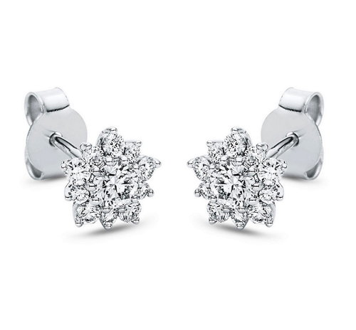 Diamant Ohrstecker 0,68 ct Weißgold 750