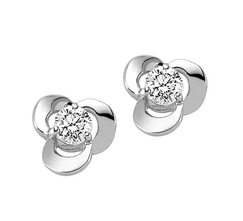 Solitär Diamant Ohrstecker 0,24 ct Weißgold 585