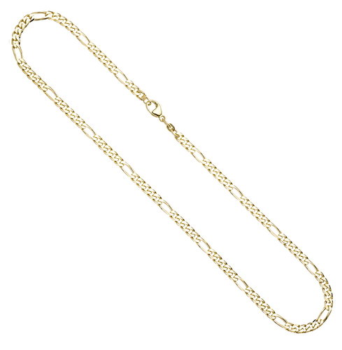 Figarokette 4,4 mm Gelbgold 585