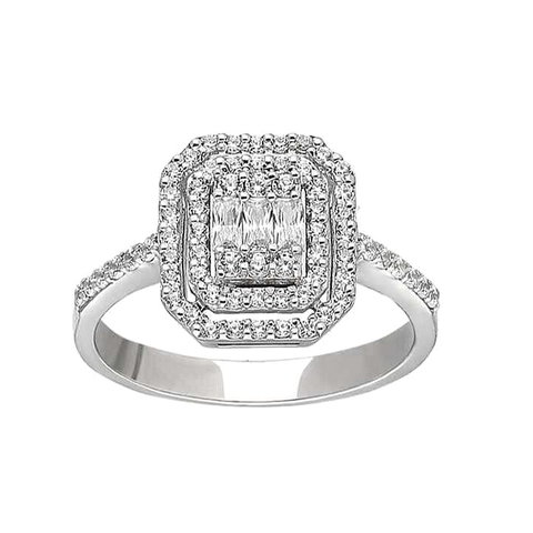 Baguette Diamantring 0,63 ct Weißgold 585