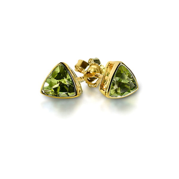  Ohrstecker mit Peridot, 585 Gelbgold