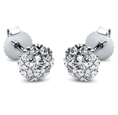 Diamant Ohrstecker 0,42 ct Weißgold 750