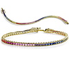 Zirkonia Armband multicolor Silber 925 vergoldet