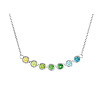 Zirkonia Collier Multicolor,  Sterlingsilber 925