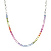 Zirkonia Collier Rainbow,  Silber 925