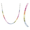 Zirkonia Collier Rainbow,  Silber 925